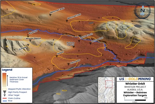 us.-goldmining-highlights-northern-exploration-targets-at-the-whistler-gold-copper-project,-alaska