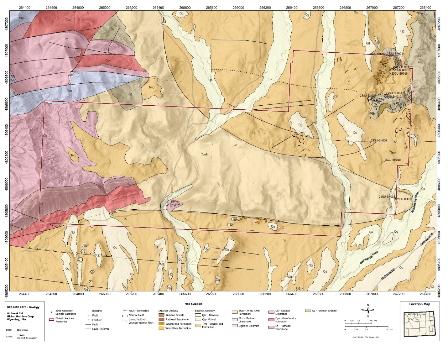 global-uranium-corp.-announces-completion-of-geological-mapping-at-the-airline-project-in-wyoming