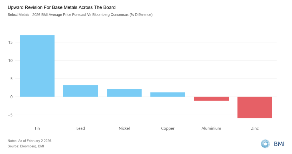 Fitch Solutions’ BMI upgrades industrial metals forecasts